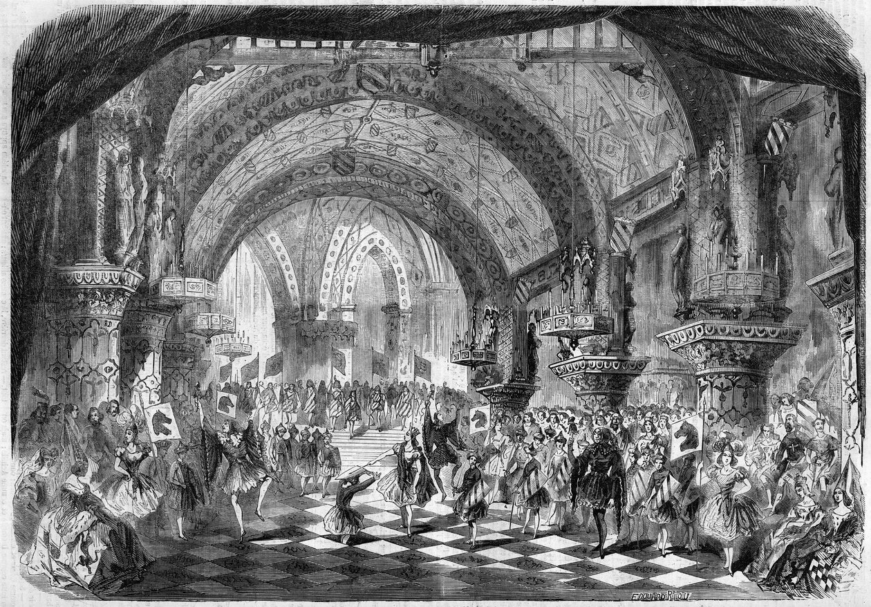 A párizsi Akadémia Imperiale de Musique operájának ábrázolása alkotó: French School