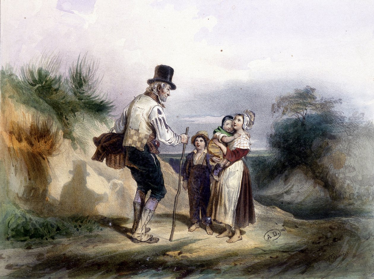 Grenier festményének reprodukciója alkotó: French School