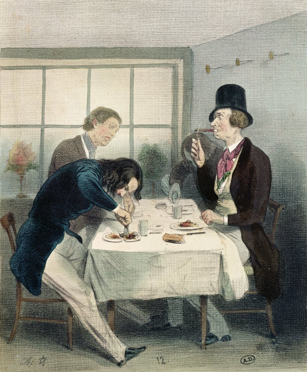 Étterem a rue Saint-Jacques-ban Párizsban, 1840 körül alkotó: French School