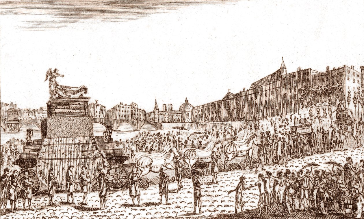 Voltaire hamvainak visszatérése (Francois Marie Arouet Voltaire szerint alkotó: French School