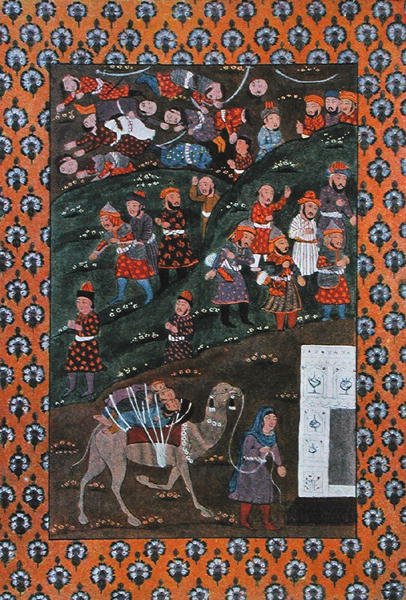 Egy expedícióról hazatérve, az „Arab éjszakák” illusztrációja alkotó: French School