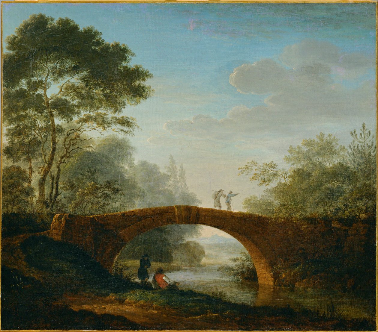 River landscape ... (festmény vászonra) alkotó: French School