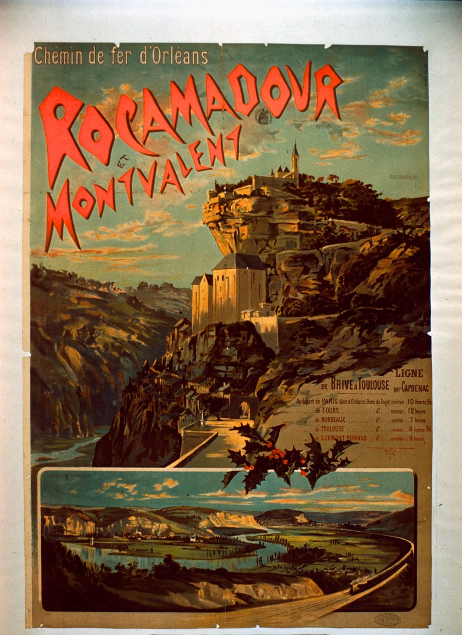 Rocamadour és Montvalent, 1900 körül alkotó: French School