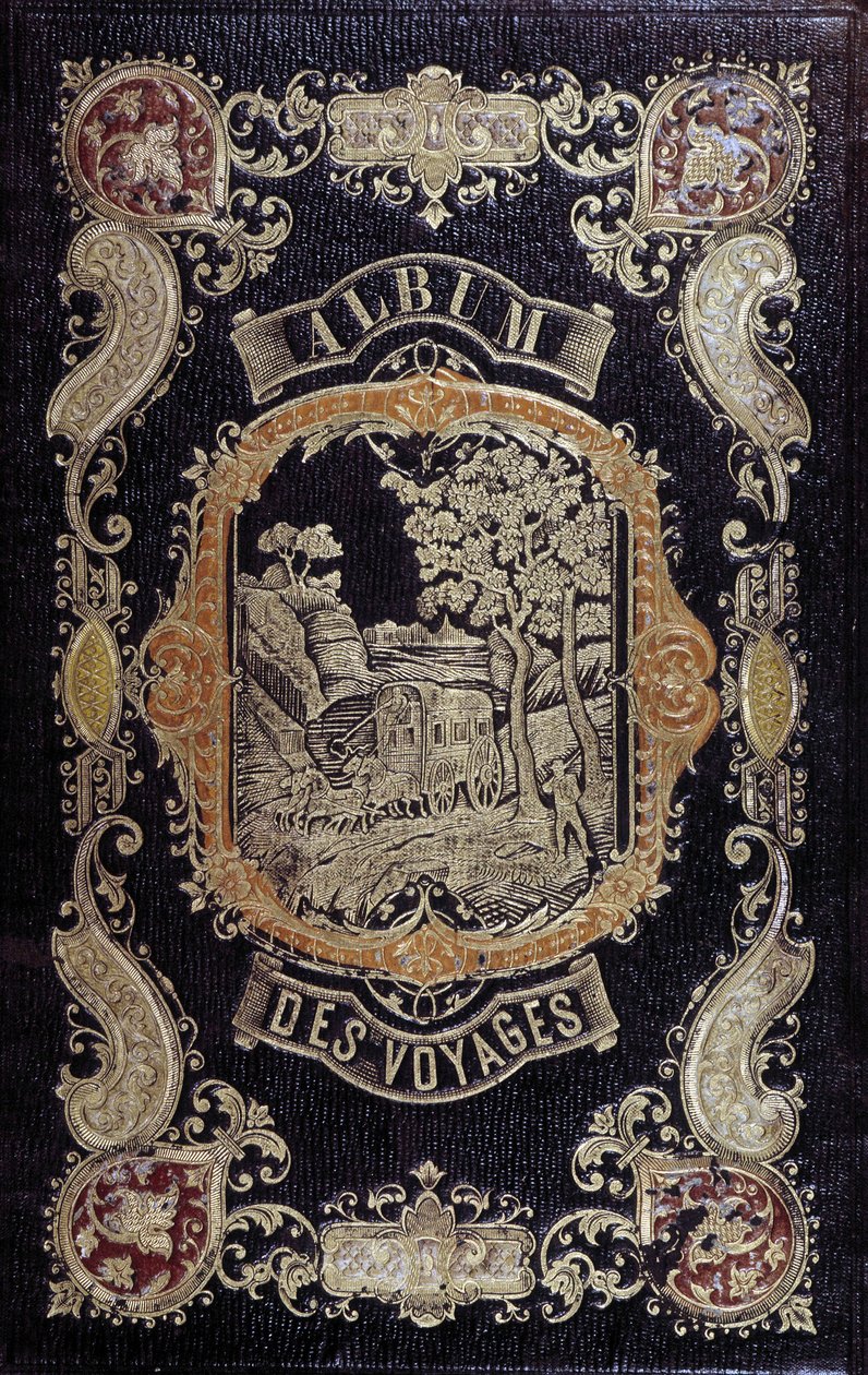 Az „Album des Voyages” romantikus stílusú borítója alkotó: French School