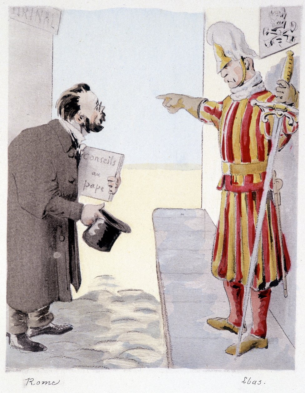 Róma – Lebourgeois „Zola: 32 karikatúra lustrant les romances de Zola” című művében, szerk. Bernard & Cie, Párizs alkotó: French School