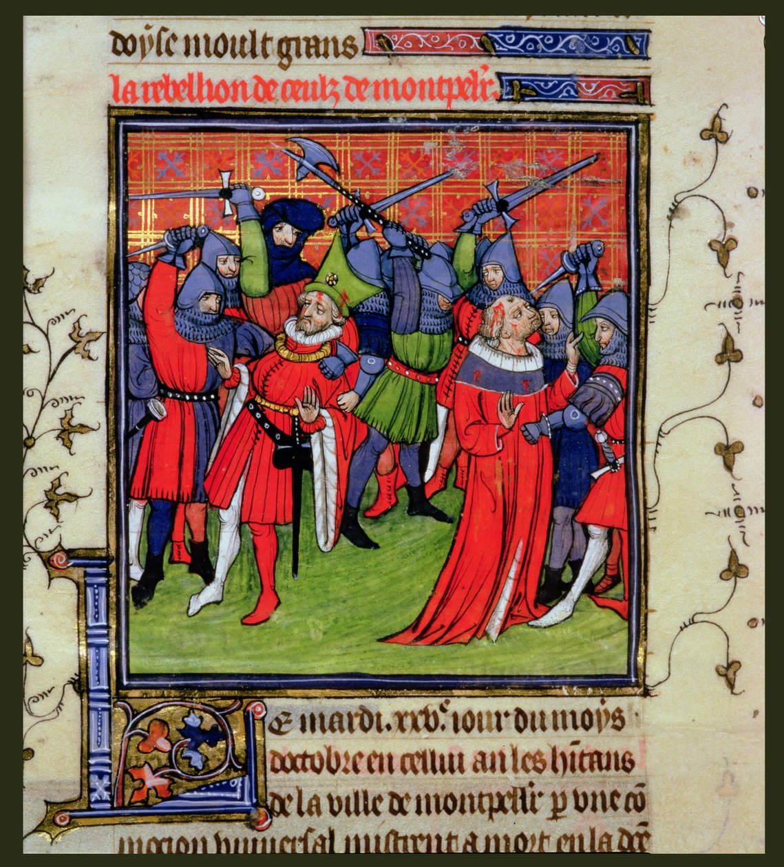 Roy 20 C VII f.212v lázadás Montpelliernél alkotó: French School