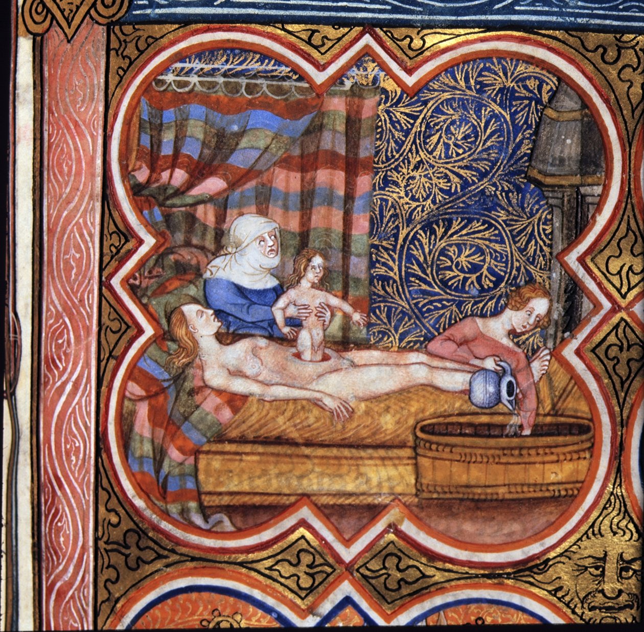 Royal 16 G VII fol.219 Julius Caesar születése (Kr. e. 101-44) (vellum) alkotó: French School