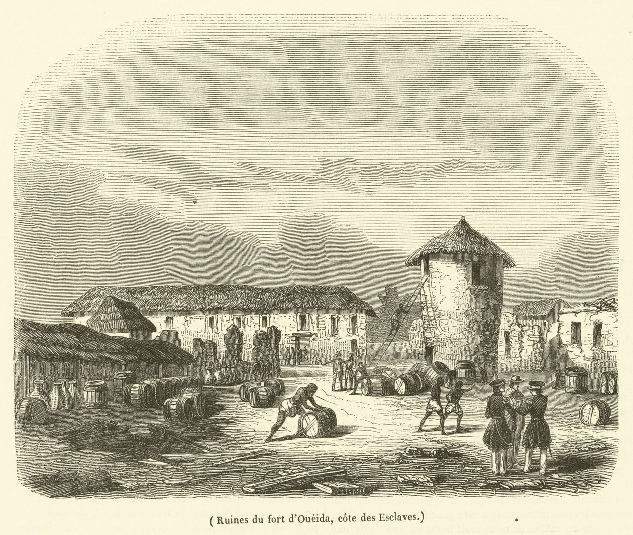 Az Oueida erőd romjai, cote des Esclaves (metszet) alkotó: French School