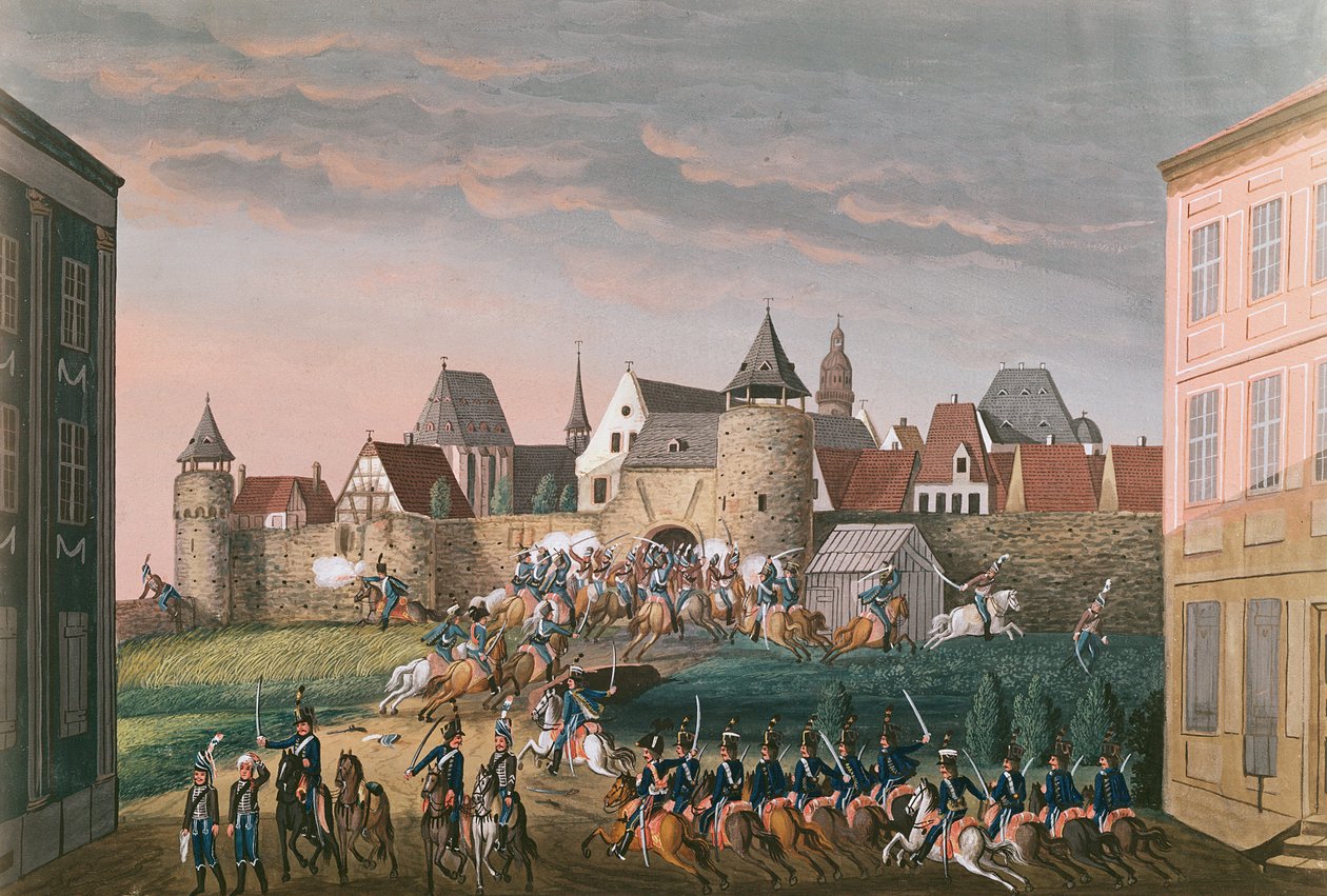 A császári csapatok rohanása Hoschtnál, 1800. augusztus 28 alkotó: French School