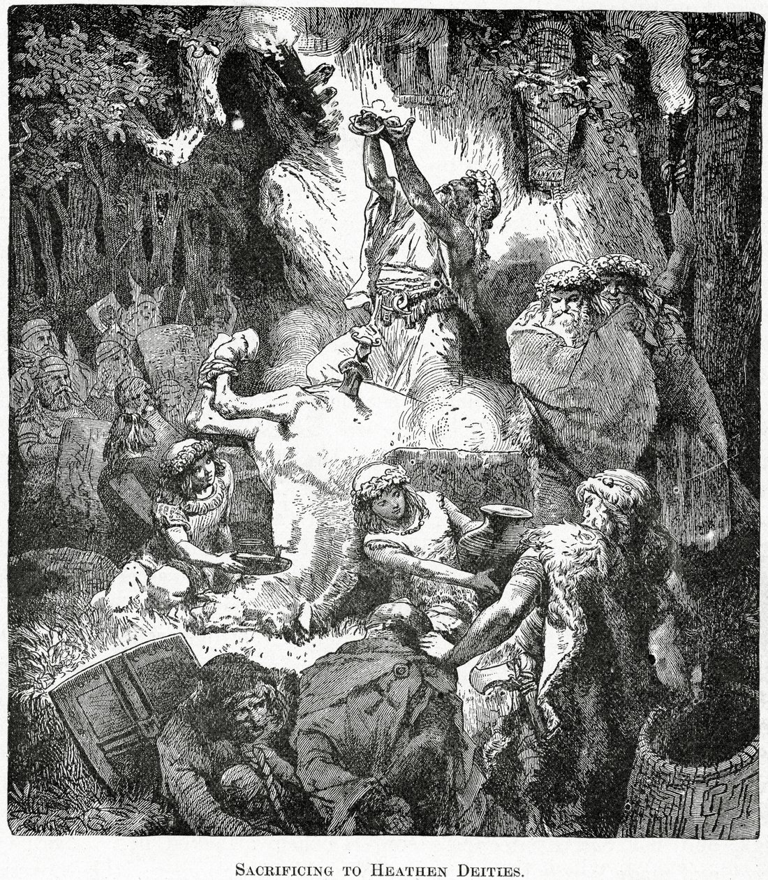 Áldozat a pogány istenségeknek, 1890 körül alkotó: French School