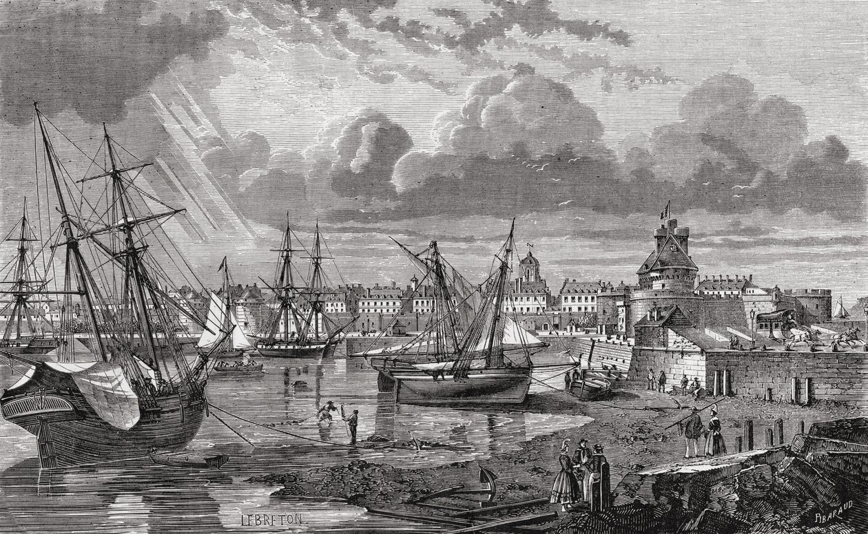 Saint Malo a 18. században, Louis Blanc (1811-82) „Histoire de la Revolution Francaise” című művéből alkotó: French School