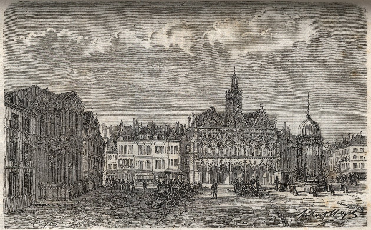 Saint Quentin (Saint-Quentin) Aisne megye – Victor Duruy (1811-1894) metszet a „Histoire de France”-ba – 1882 alkotó: French School
