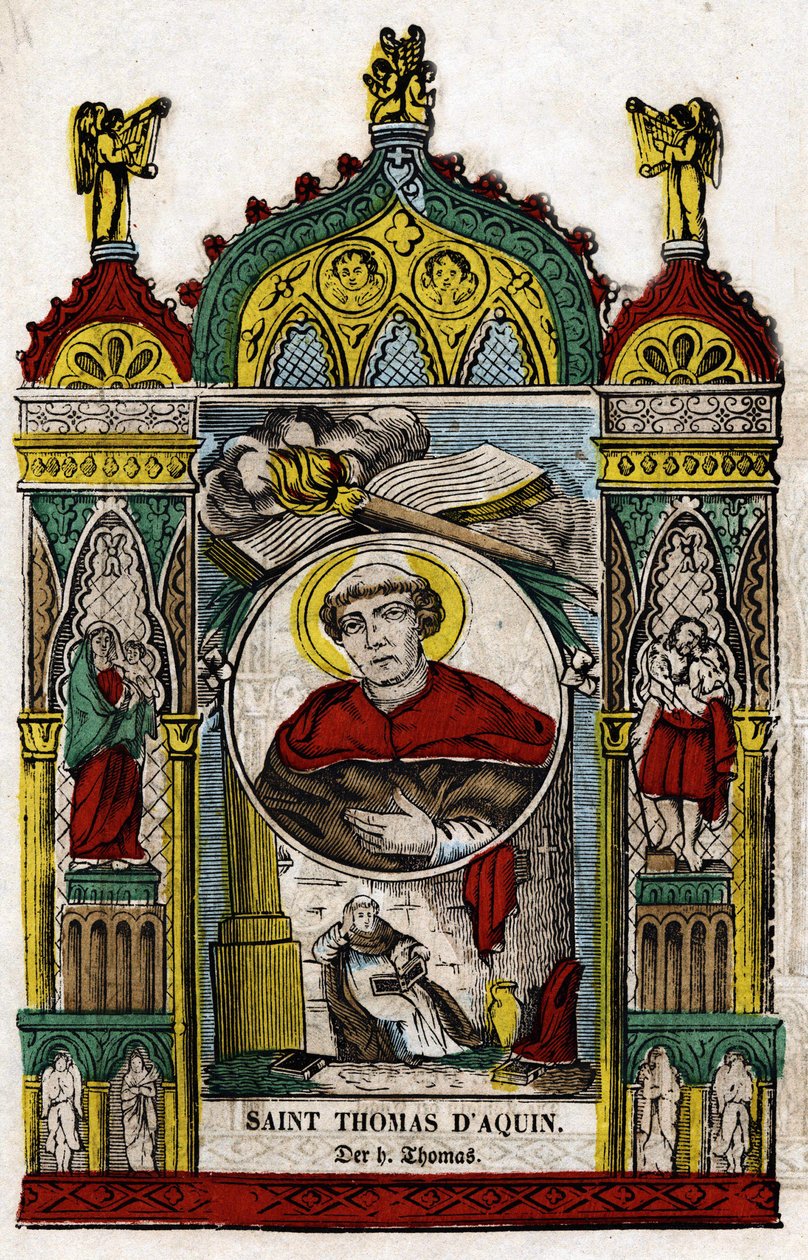 Aquinói Szent Tamás (1228-1274). Epinal képe, 19. század első fele alkotó: French School