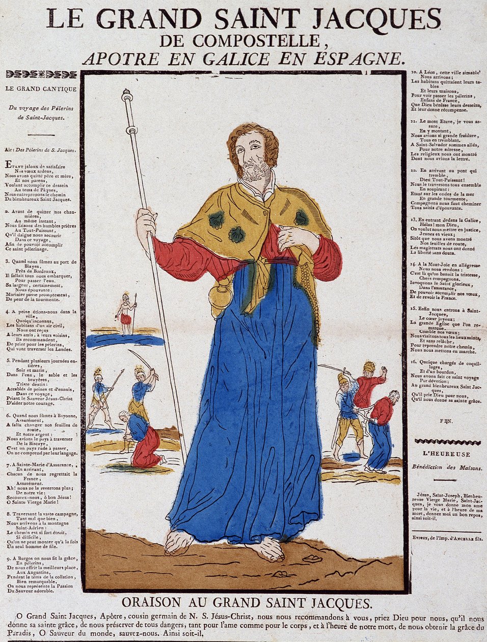 Santiago de Compostela - Epinal képe, 19. század vége alkotó: French School