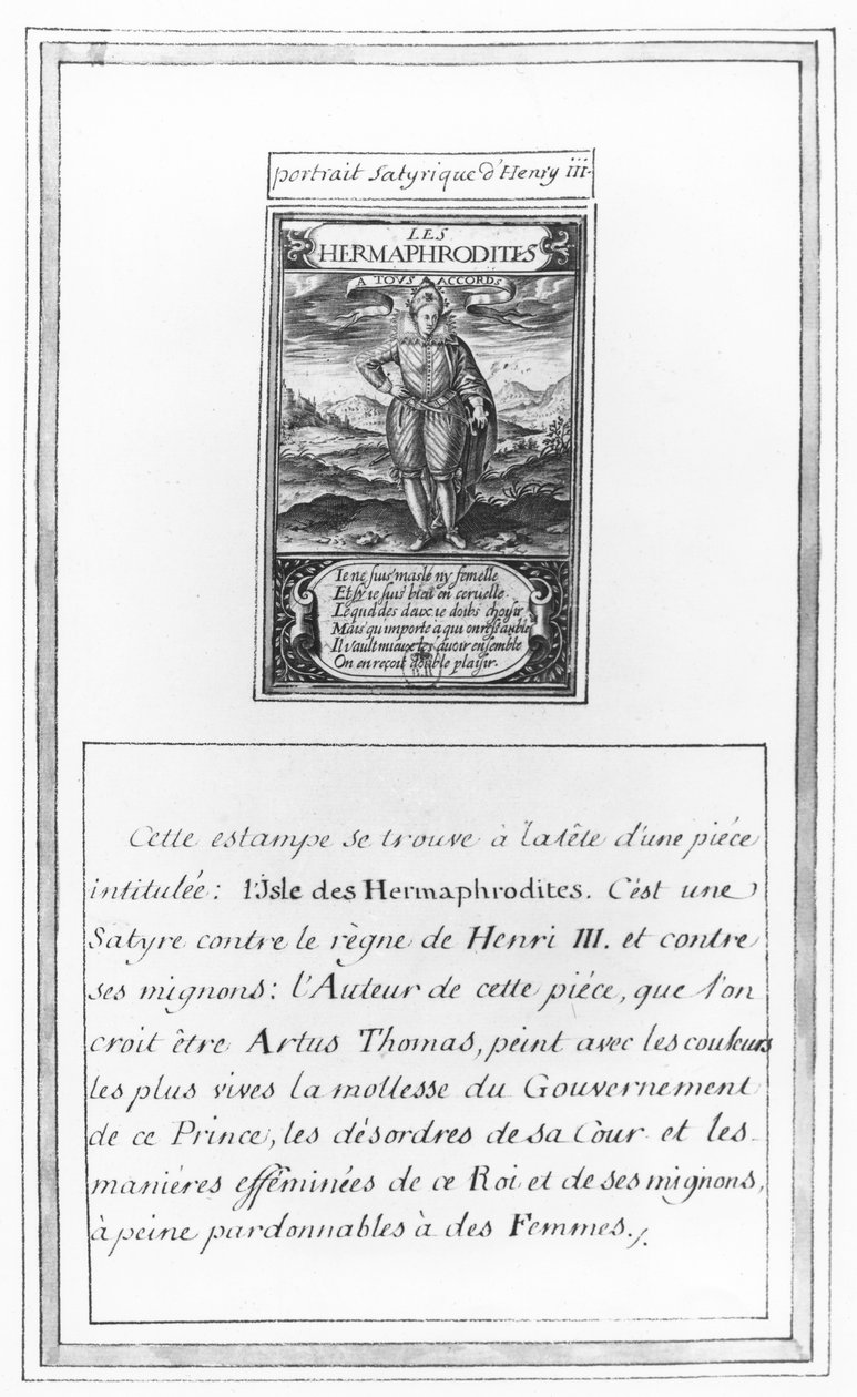 Henri III szatirikus portréja, a „L