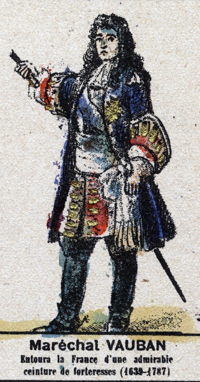 Sébastien Le Prestre de Vauban (1633-1707), francia marechal. A „” Galeriede Franciaország királyai és királynői és jeles karakterei 1643 és 1895 között” című filmben” Az epinal képe. alkotó: French School