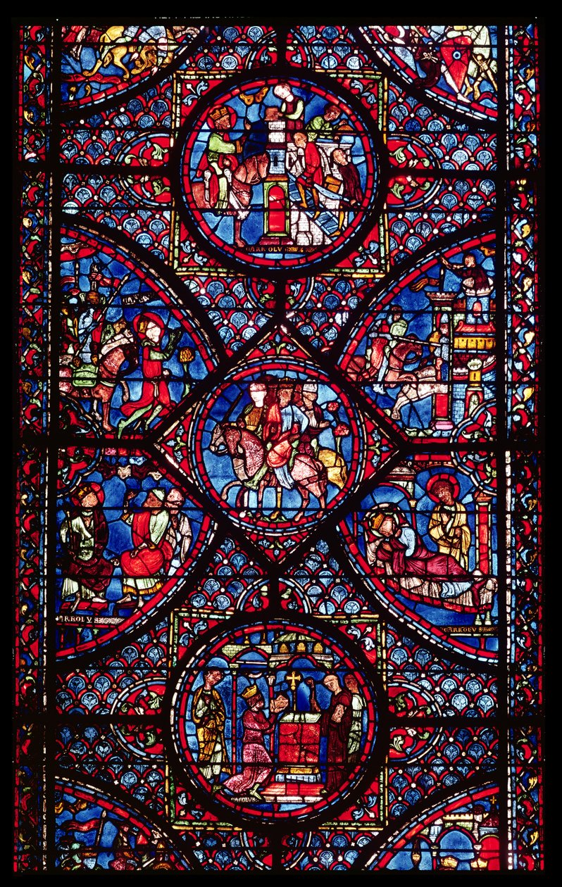 Jelenetek Nagy Károly életéből (747-814) az ambulanciából, 1215-25 alkotó: French School