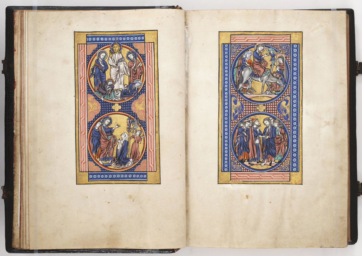 Jelenetek Krisztus életéből, illusztráció a Lewis Zsoltárból, 1225-50 körül alkotó: French School