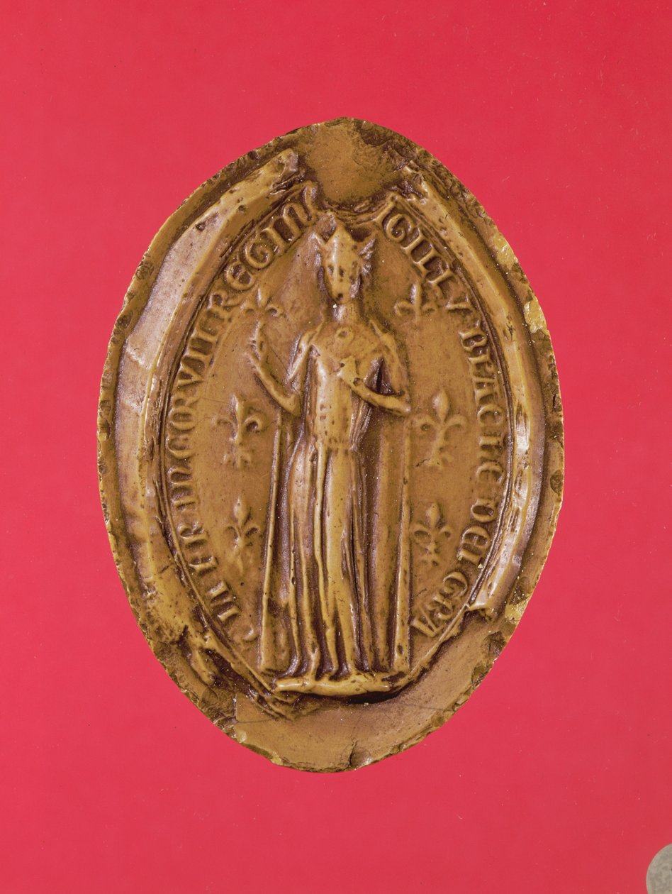 Kasztília Blanche pecsétje (1188-1252) (viasz) alkotó: French School