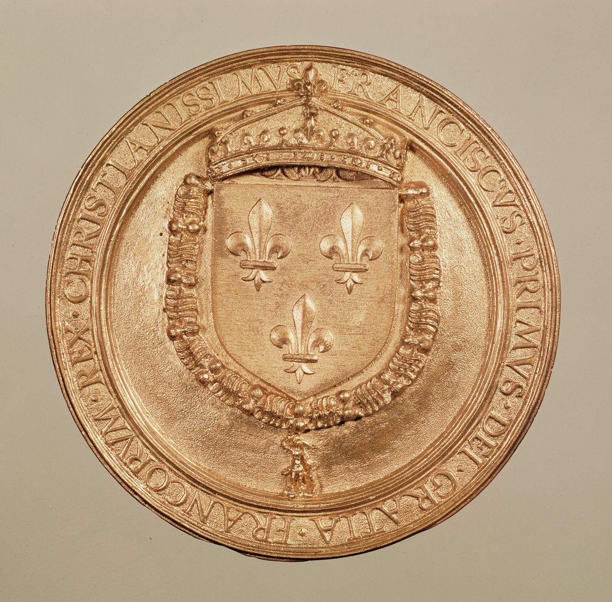 I. Francois (1494-1547) pecsétje (fém) alkotó: French School