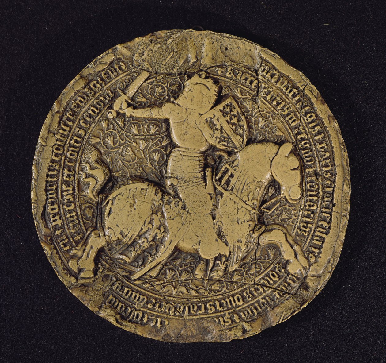 Anjou I. Lajos (1339-84) szicíliai király pecsétje, 1383 alkotó: French School