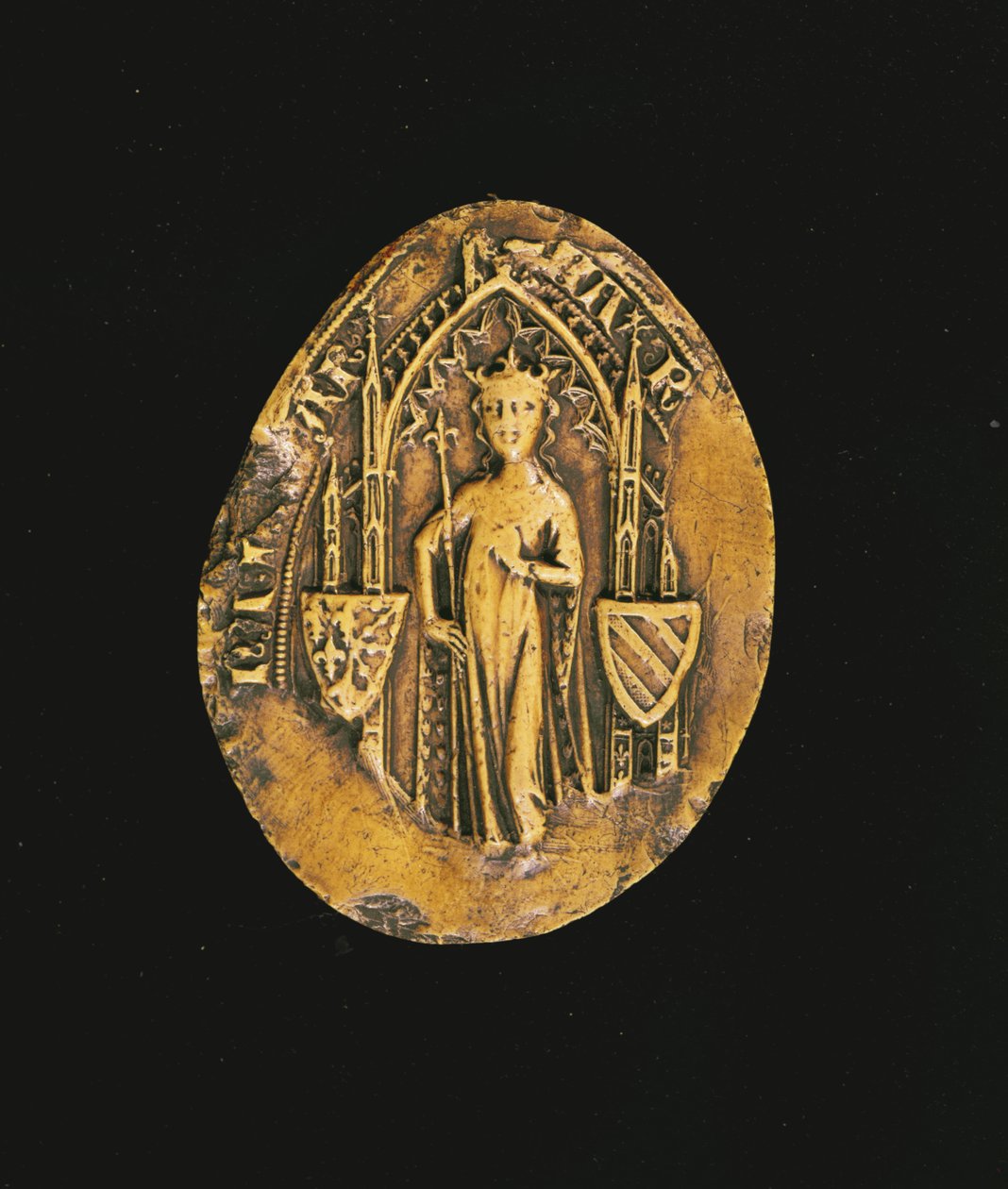 Burgundi Margit pecsétje (1290-1315) 1311 (viasz) alkotó: French School