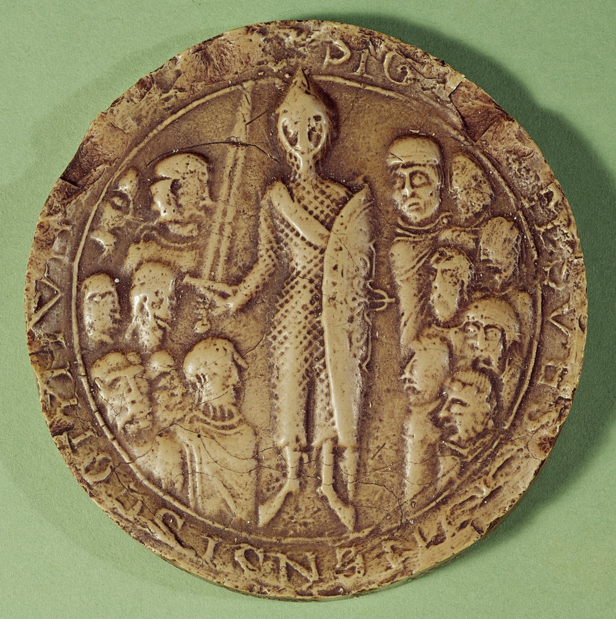 Soissons Commune pecsétje, 1228 (viasz) alkotó: French School