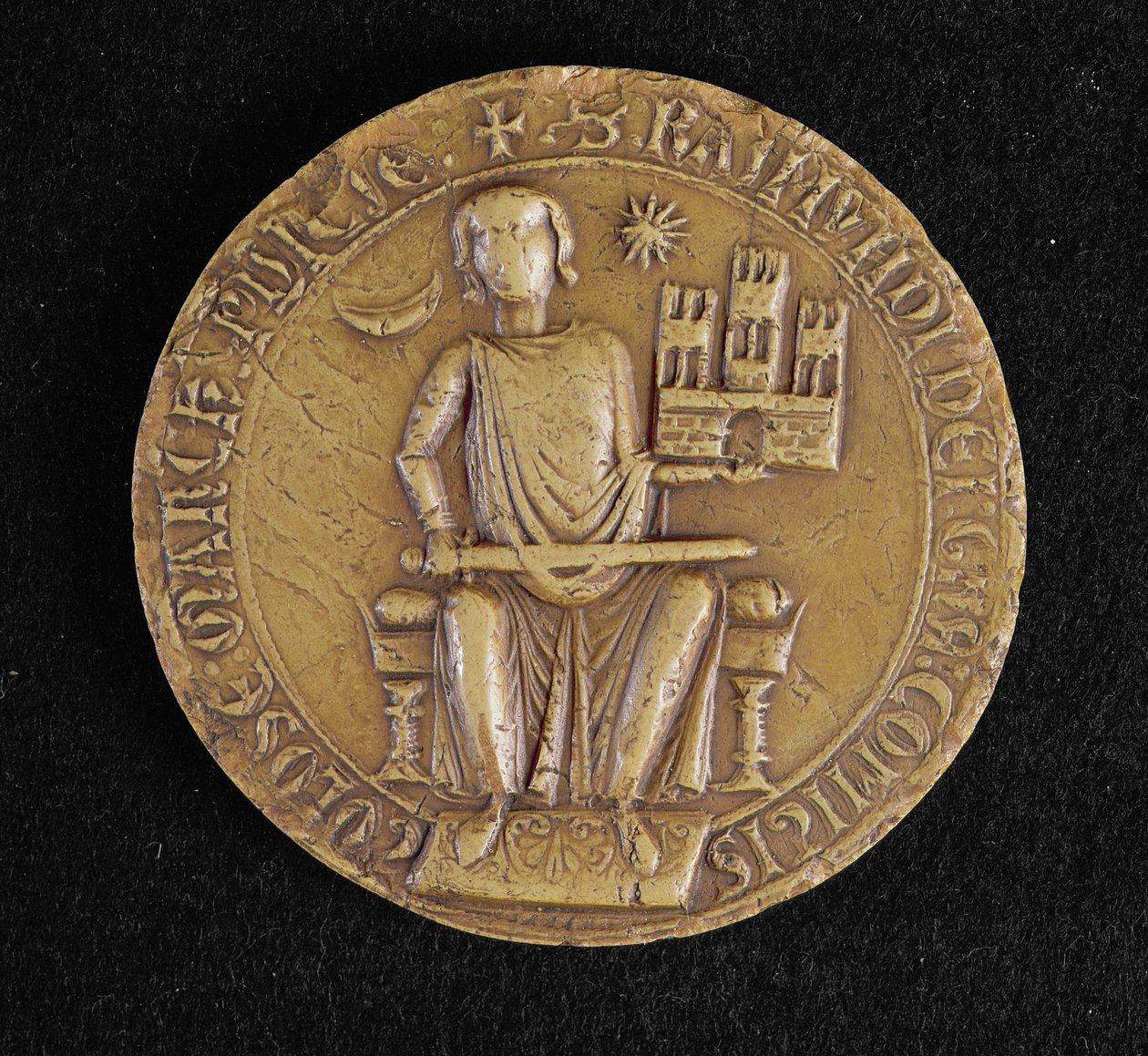 Toulouse-i Raymond VII (1197-1249) második pecsétje (viasz) alkotó: French School