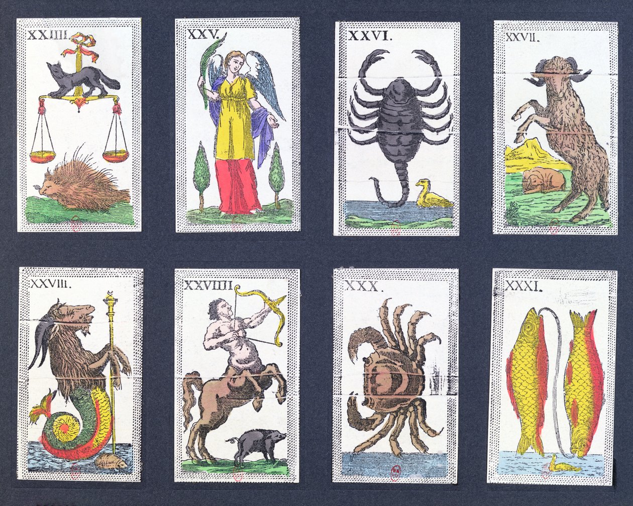 Asztrológiai tarot kártyák kiválasztása alkotó: French School