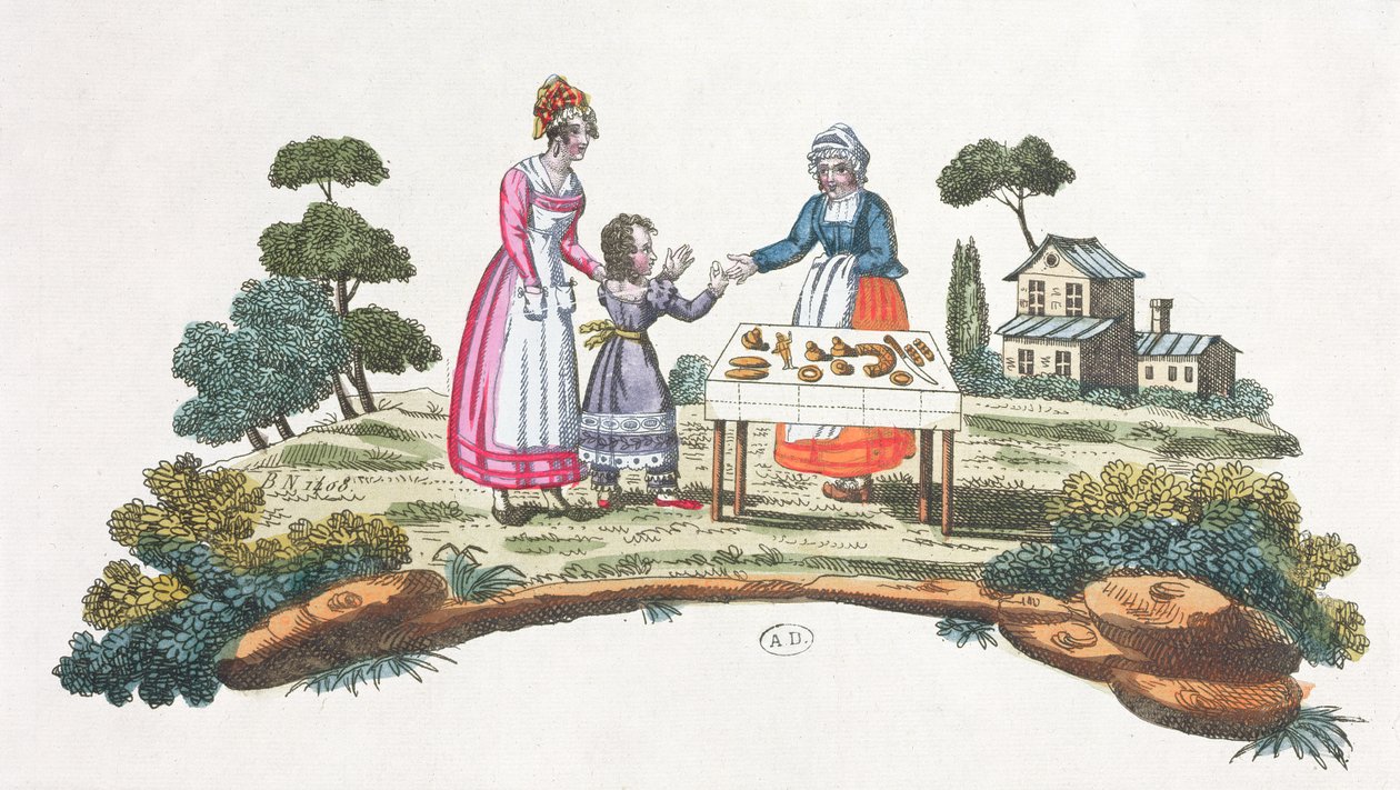 Pain dEpices eladó, ventilátorhoz való design, 1820-30 körül alkotó: French School