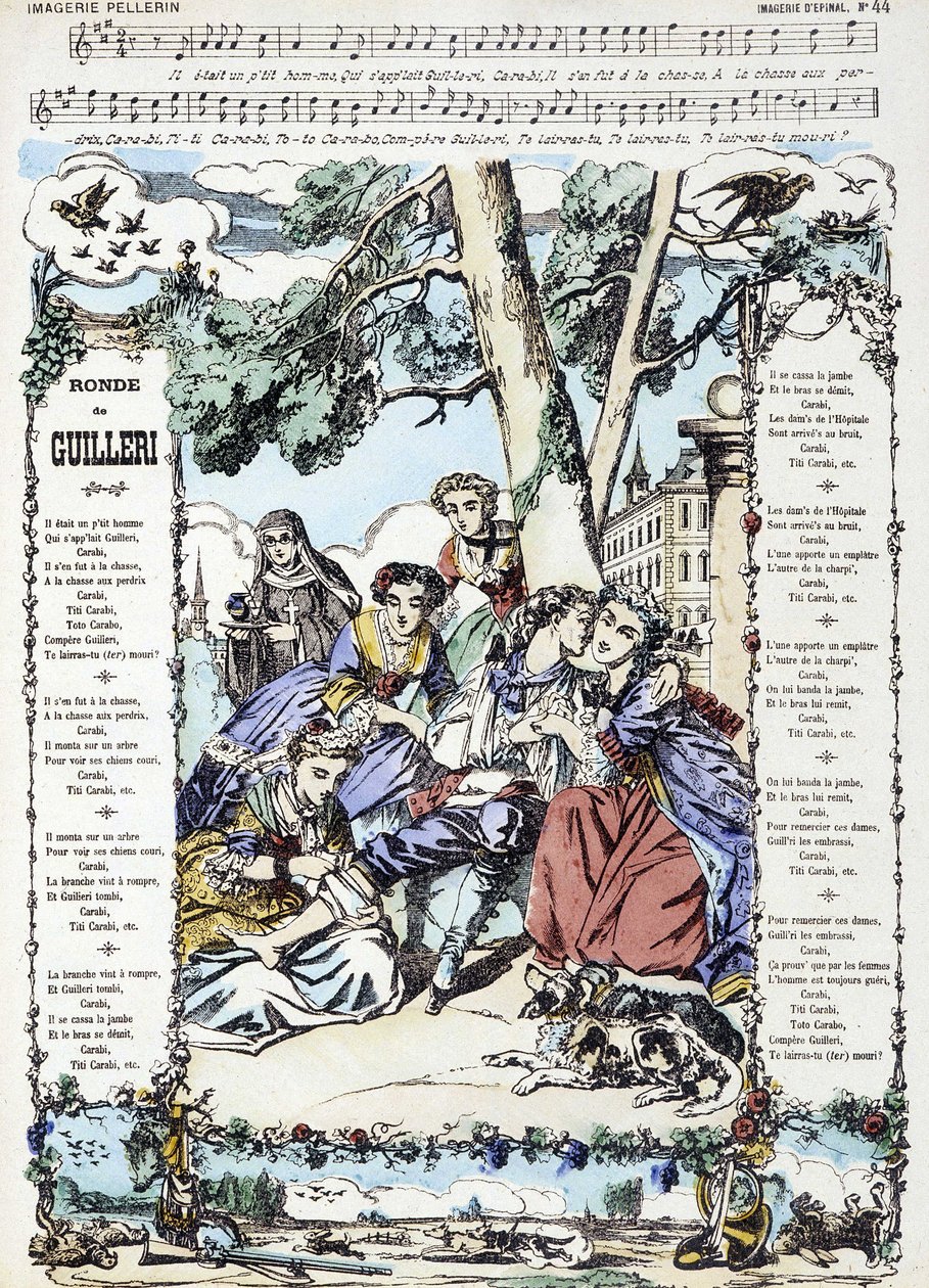Kotta a „” Ronde de Guilleri” című dalhoz – az Epinal képe alkotó: French School