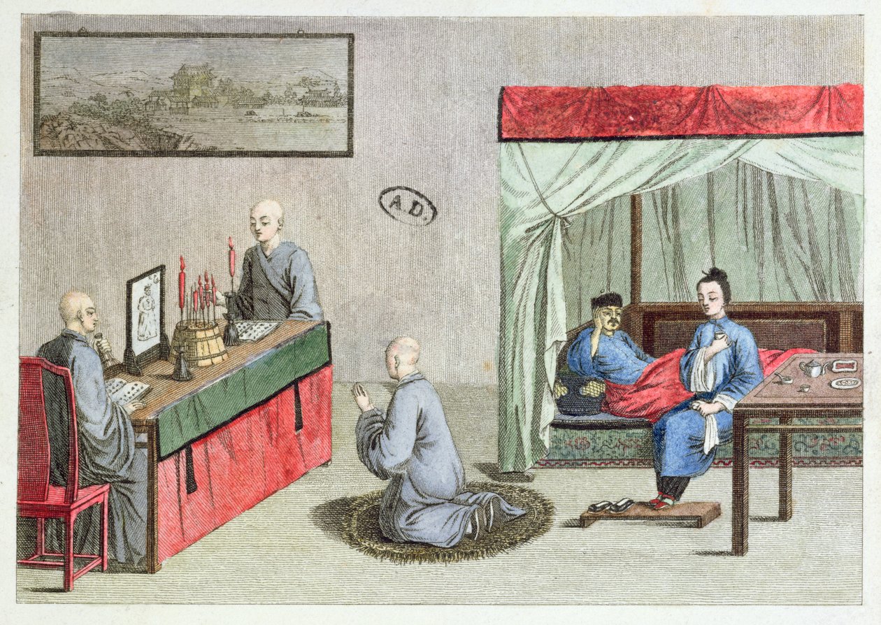 Betegség, eredeti kínai nyomtatvány után, 1810 alkotó: French School