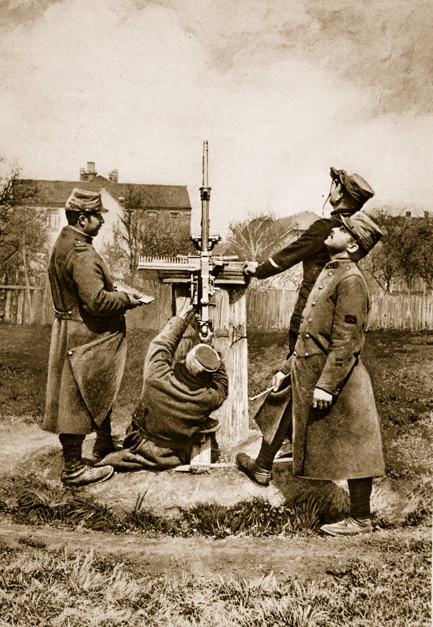 Egy ellenséges repülős meglátása, 1914-19 alkotó: French School
