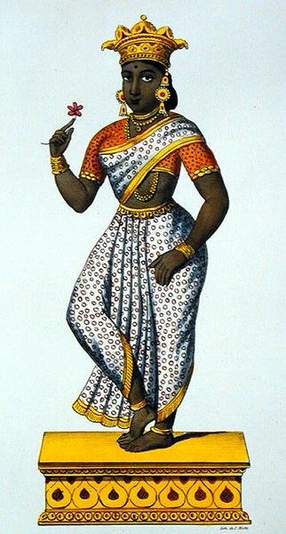 Simaladevi, Yama felesége, metszett C. de Motte (1785-1836) (színes litó) alkotó: French School