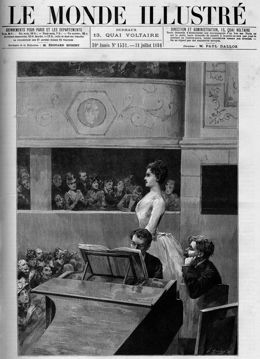 Énekverseny a Párizsi Zenei Konzervatóriumban. alkotó: French School