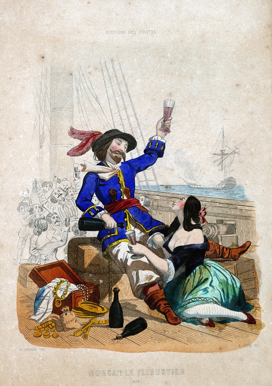 Sir Henry Morgan (1635-1688) (Morgan, a flibustier): Walesben született P. Christian „Az óceán és a földközi-tenger kalózainak és magánembereinek története” c. alkotó: French School