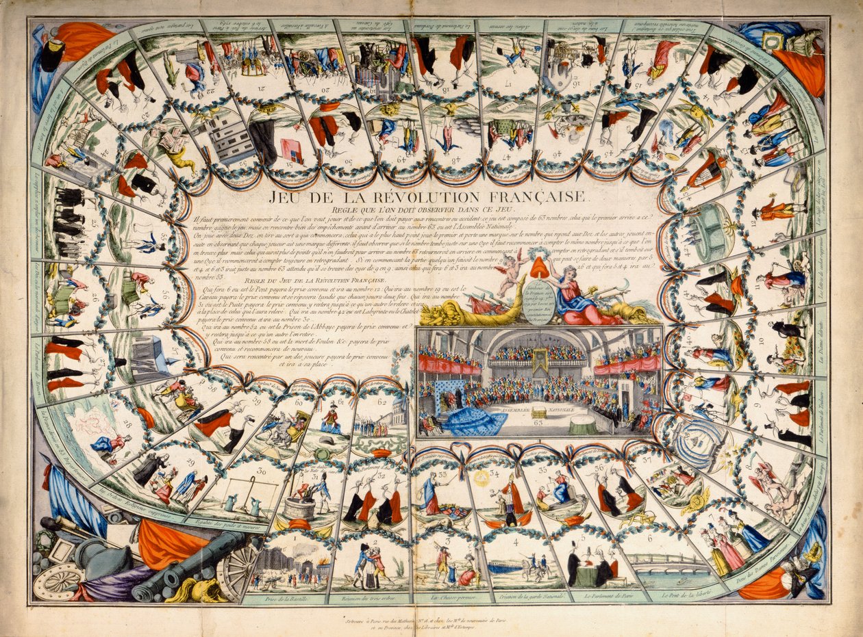Kígyók és létrák a francia forradalom alapján, 1791 alkotó: French School