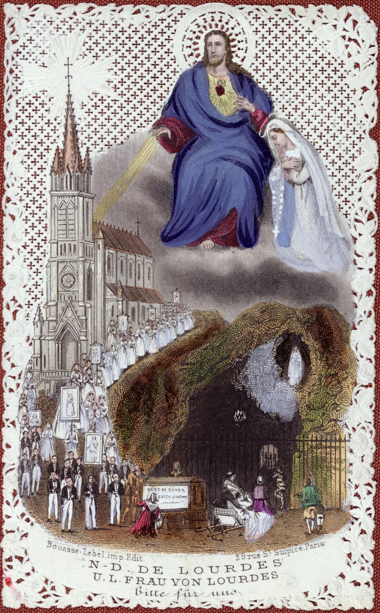 A lourdes-i zarándoklat emléktárgya, az 1867-es párizsi nemzetközi kiállításra készült alkotó: French School