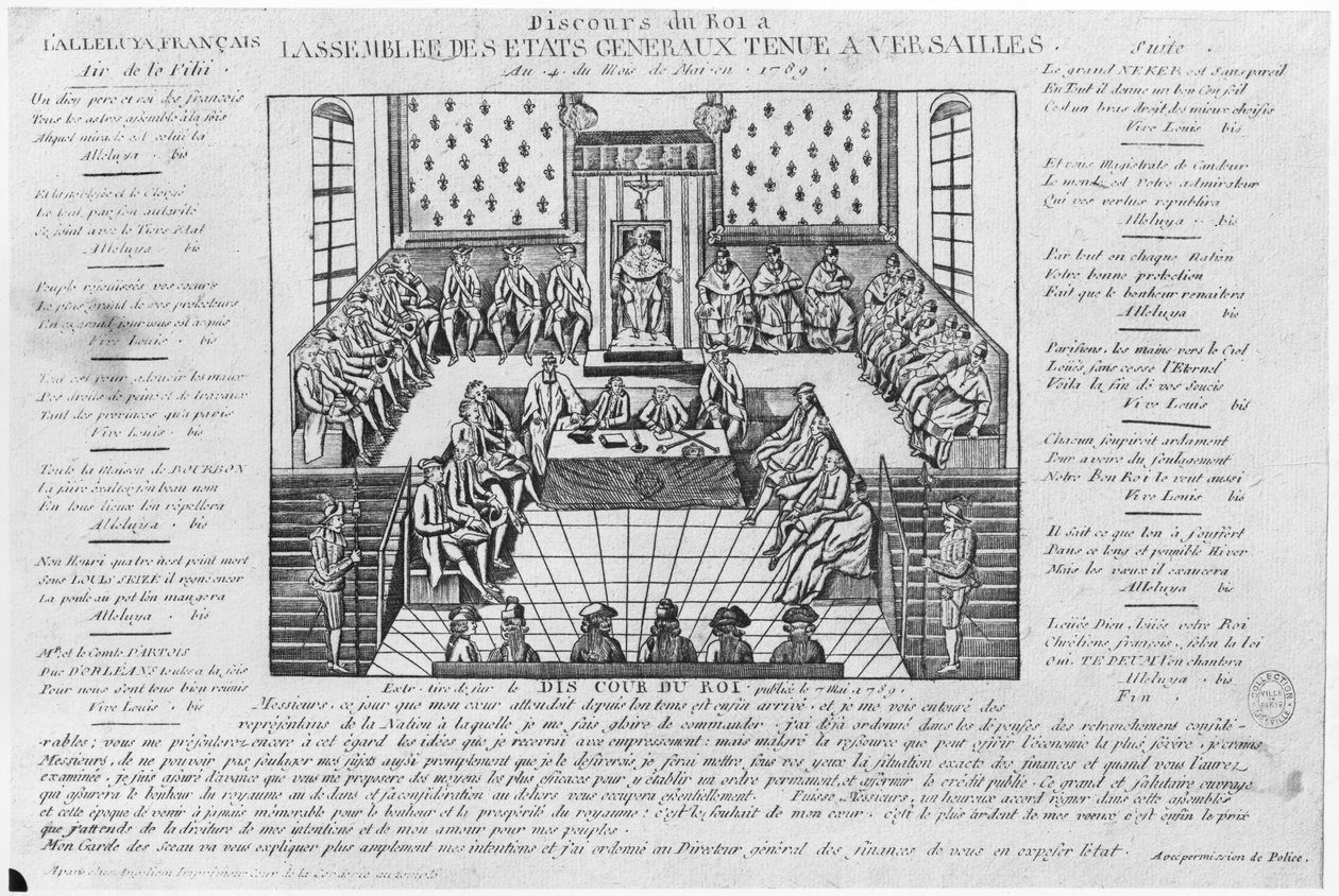XVI. Lajos király beszéde a Versailles-i Estates General megnyitóján, 1789. május 4-én alkotó: French School
