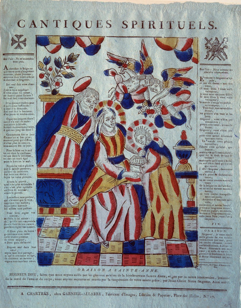 Spirituális ének: ima Szent Annához. 19. századi metszet. Párizs, Népművészeti és Néphagyományok Múzeuma alkotó: French School