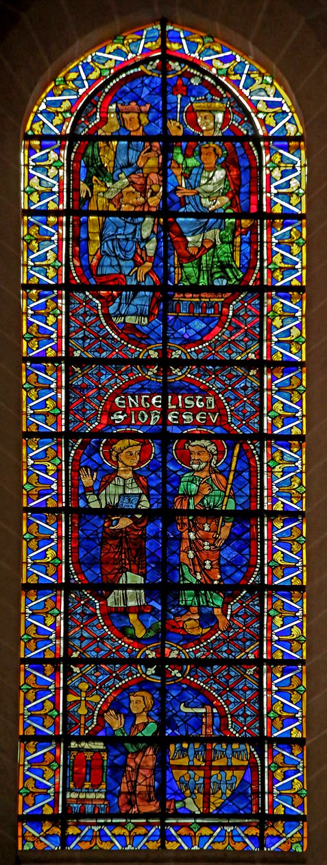 Ss John & James; A mágusok imádása; adományozó: Bouchard de Marly (w114) alkotó: French School