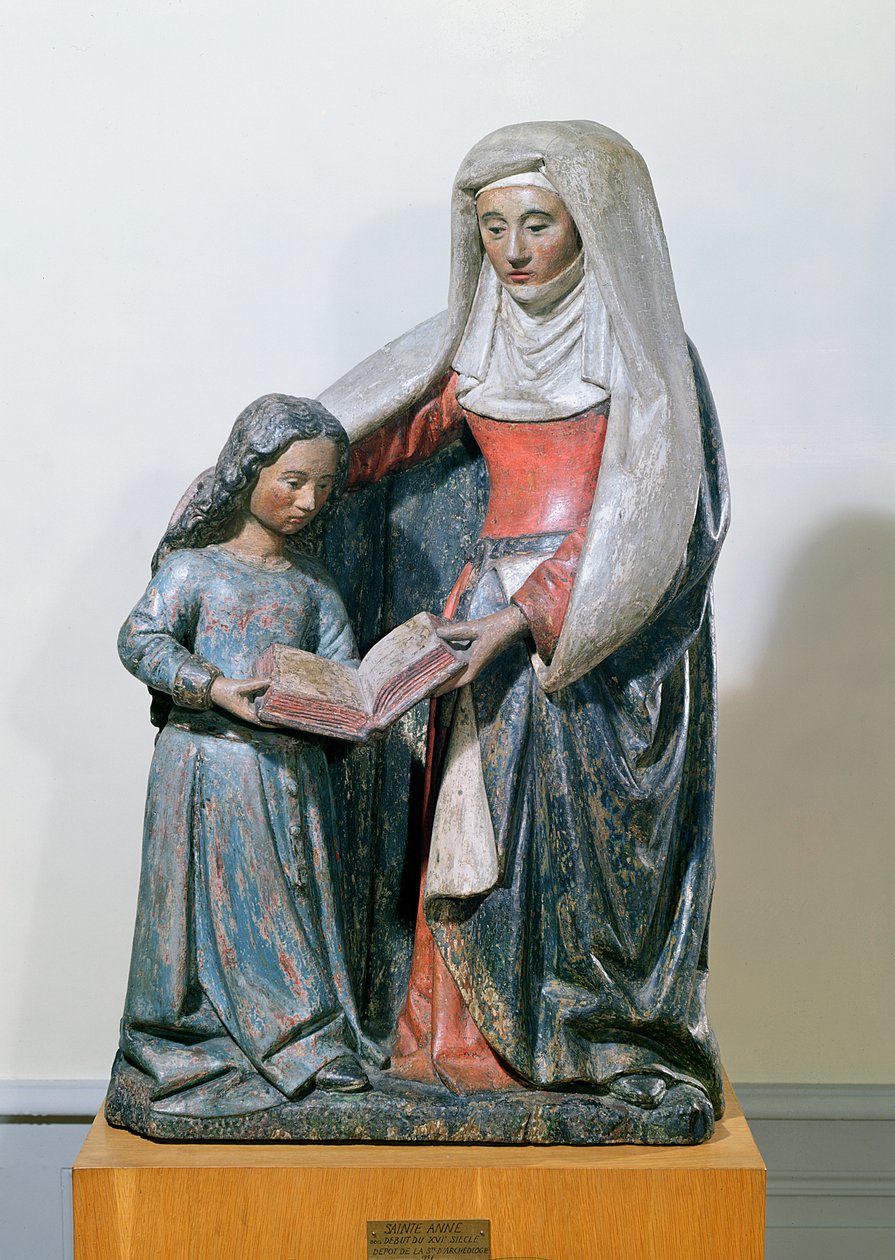 Szent Anna és a Szűz, 1500-30 (polikróm fa) alkotó: French School