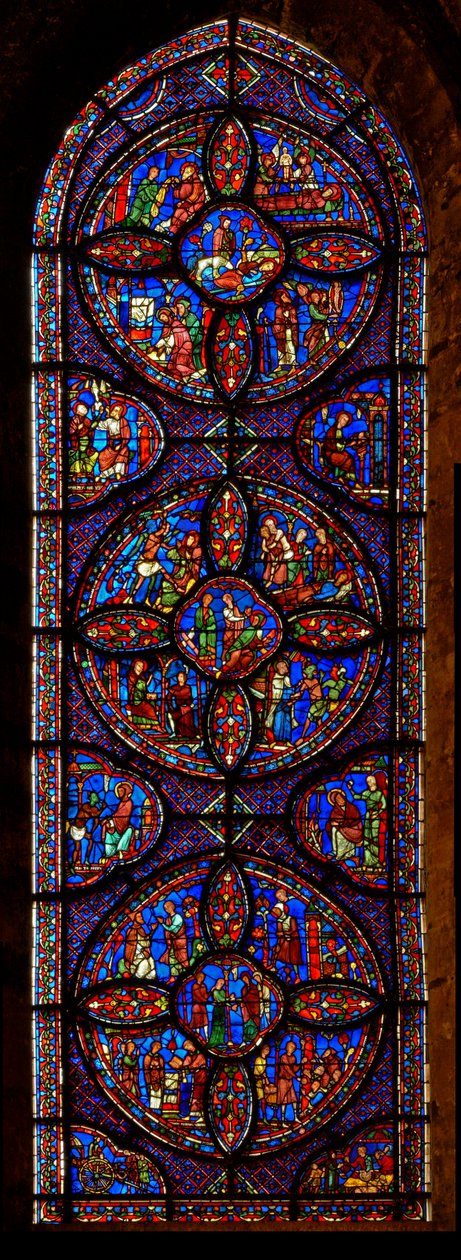 Szent Antal és Szent Pál Anchorite ablak (w30b) alkotó: French School