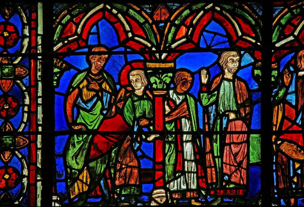St Cheron ablak: elutasítja a házasságot (w15) alkotó: French School