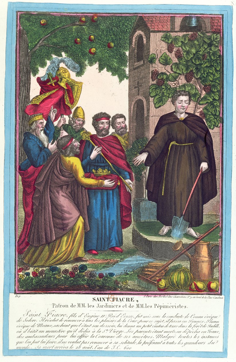 St. Fiacre (megh. 670) 1841 alkotó: French School
