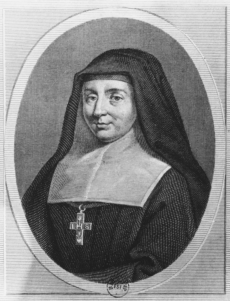 St Jane Frances de Chantal (metszet) alkotó: French School