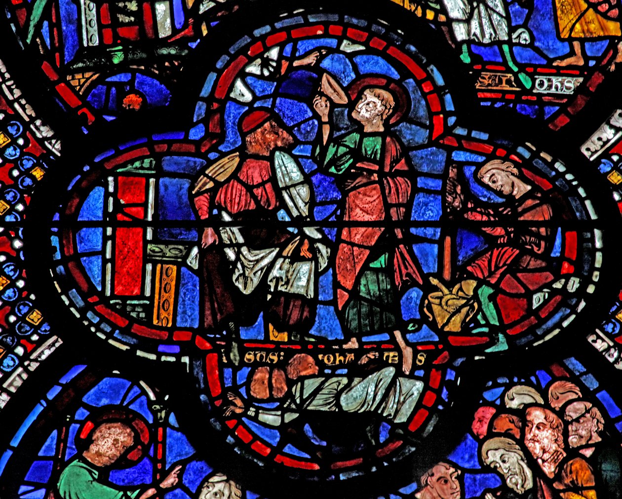 Szent János ablak: megissza a mérgezett kelyhet (w48) alkotó: French School