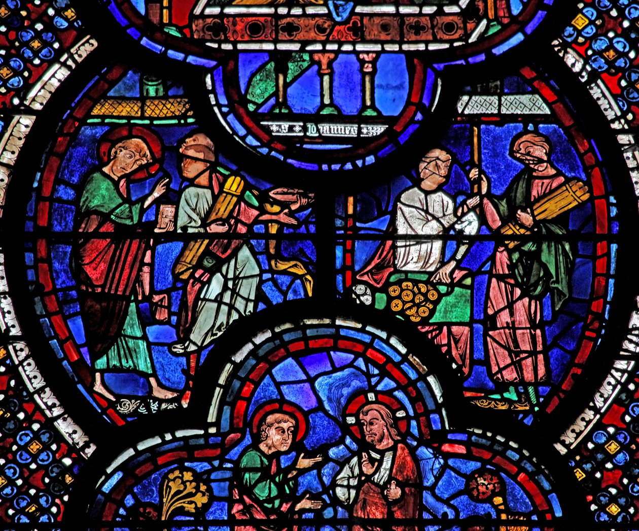Szent János ablak: a botok arannyá cseréjének csodája (w48) alkotó: French School