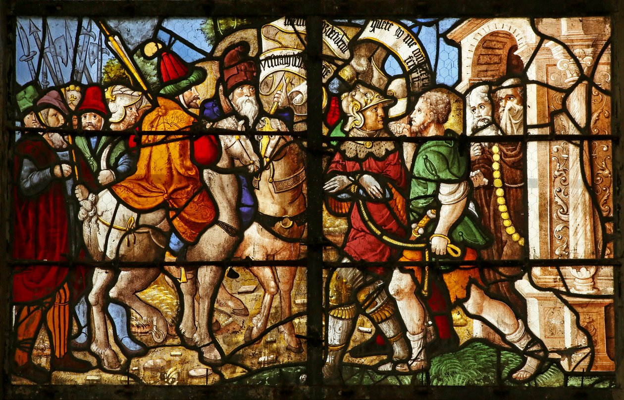 St Julien de Brioude-ot letartóztatták egy kolostor előtt alkotó: French School
