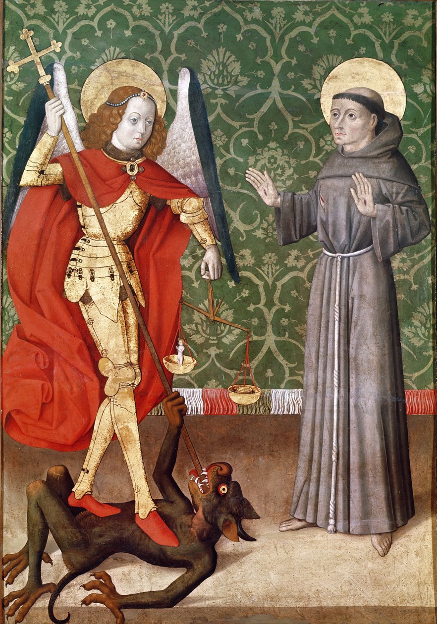 Szent Mihály és Assisi Szent Ferenc, 1480 körül alkotó: French School